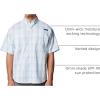 Columbia Men’s Super Tamiami Long Sleeve Shirt(Aqua Haze All Over Gingham)