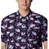 Columbia Men’s Super Tamiami Long Sleeve Shirt(Black Ballybait Print)