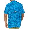 Columbia Men’s Super Tamiami Long Sleeve Shirt(Blue Macaw Bigmouth Print)
