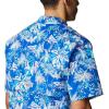 Columbia Men’s Super Tamiami Long Sleeve Shirt(Blue Macaw Festive Fishin Print)