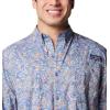 Columbia Men’s Super Tamiami Long Sleeve Shirt(Bluebell Tunado)