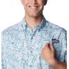 Columbia Men’s Super Tamiami Long Sleeve Shirt(Canyon Blue/Tunado Tonal)