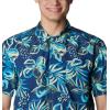 Columbia Men’s Super Tamiami Long Sleeve Shirt(Carbon Wildwaters Print)