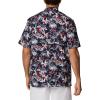 Columbia Men’s Super Tamiami Long Sleeve Shirt(Collegiate Navy Fireworks Fish Print)