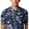 Columbia Men’s Super Tamiami Long Sleeve Shirt(Collegiate Navy Mighty Marlins Print)