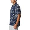 Columbia Men’s Super Tamiami Long Sleeve Shirt(Collegiate Navy Mighty Marlins Print)