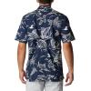 Columbia Men’s Super Tamiami Long Sleeve Shirt(Collegiate Navy Mighty Marlins Print)