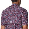 Columbia Men’s Super Tamiami Long Sleeve Shirt(Collegiate Navy/Pfg Banner)