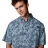 Columbia Men’s Super Tamiami Long Sleeve Shirt(Crushed Blue Marlin Palms)
