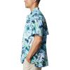 Columbia Men’s Super Tamiami Long Sleeve Shirt(Emerald Green Offshore Archive Print)