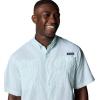 Columbia Men’s Super Tamiami Long Sleeve Shirt(Glaze Green Multi Gingham)