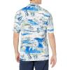 Columbia Men’s Super Tamiami Long Sleeve Shirt(Harbor Blue Marina Vacation Print)