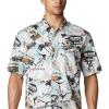 Columbia Men’s Super Tamiami Long Sleeve Shirt(Pond Offshore Archive Print)