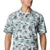 Columbia Men’s Super Tamiami Long Sleeve Shirt(Pond Polynesian Print)