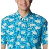 Columbia Men’s Super Tamiami Long Sleeve Shirt(Pool Ballybait Print)