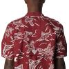 Columbia Men’s Super Tamiami Long Sleeve Shirt(Red Jasper Mighty Marlins Print)