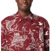 Columbia Men’s Super Tamiami Long Sleeve Shirt(Red Jasper Mighty Marlins Print)