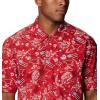Columbia Men’s Super Tamiami Long Sleeve Shirt(Red Spark Americana Fishing Print)