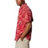 Columbia Men’s Super Tamiami Long Sleeve Shirt(Red Spark Americana Fishing Print)