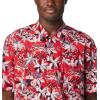 Columbia Men’s Super Tamiami Long Sleeve Shirt(Red Spark Fireworks Fish Print)