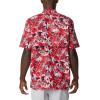 Columbia Men’s Super Tamiami Long Sleeve Shirt(Red Spark Fireworks Fish Print)