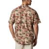 Columbia Men’s Super Tamiami Long Sleeve Shirt(Red Spark Polynesian Print)