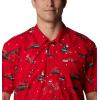 Columbia Men’s Super Tamiami Long Sleeve Shirt(Red Spark Reel Joy Print)