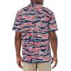 Columbia Men’s Super Tamiami Long Sleeve Shirt(Red Spark Rough Waves Print)