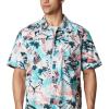 Columbia Men’s Super Tamiami Long Sleeve Shirt(Salmon Offshore Archive Print)