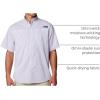 Columbia Men’s Super Tamiami Long Sleeve Shirt(Sunset Red/Multi Gingham)
