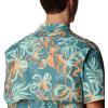 Columbia Men’s Super Tamiami Long Sleeve Shirt(Tranquil Teal Wildwaters Print)