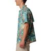 Columbia Men’s Super Tamiami Long Sleeve Shirt(Tranquil Teal Wildwaters Print)