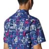 Columbia Men’s Super Tamiami Long Sleeve Shirt(Violet Sea Punked Fish)
