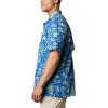 Columbia Men’s Super Tamiami Long Sleeve Shirt(Vivid Blue Freshwater Roots Print)
