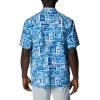 Columbia Men’s Super Tamiami Long Sleeve Shirt(Vivid Blue Punked Fish)