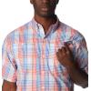Columbia Men’s Super Tamiami Long Sleeve Shirt(Vivid Blue/All Over Gingham)