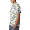 Columbia Men’s Super Tamiami Long Sleeve Shirt(White Watercolor Island Print)