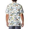 Columbia Men’s Super Tamiami Long Sleeve Shirt(White Watercolor Island Print)