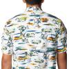 Columbia Men’s Super Tamiami Long Sleeve Shirt(White Watercolor Island Print)