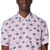 Columbia Men’s Super Tamiami Long Sleeve Shirt(White/Pfg Banner)