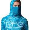 Columbia Mens Super Terminal Tackle Vent Hoodie(Blue Echo Seamoss)