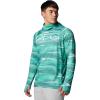 Columbia Mens Super Terminal Tackle Vent Hoodie(Glaze Green Obsidian)