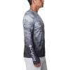 Columbia Mens Super Terminal Tackle Vent Long Sleeve(Black Pfg Camo Gradient)
