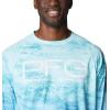 Columbia Mens Super Terminal Tackle Vent Long Sleeve(Gulf Stream Pfg Camo Gradient)