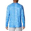 Columbia Mens Super Terminal Tackle Vent Long Sleeve(Harbor Blue Contour Fish Print)