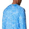 Columbia Mens Super Terminal Tackle Vent Long Sleeve(Harbor Blue Contour Fish Print)