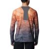 Columbia Mens Super Terminal Tackle Vent Long Sleeve(Orange Blast Pfg Camo Gradient)