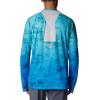 Columbia Mens Super Terminal Tackle Vent Long Sleeve(Turquoise Pfg Camo Gradient)