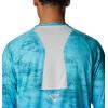 Columbia Mens Super Terminal Tackle Vent Long Sleeve(Turquoise Pfg Camo Gradient)