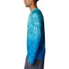 Columbia Mens Super Terminal Tackle Vent Long Sleeve(Turquoise Pfg Camo Gradient)